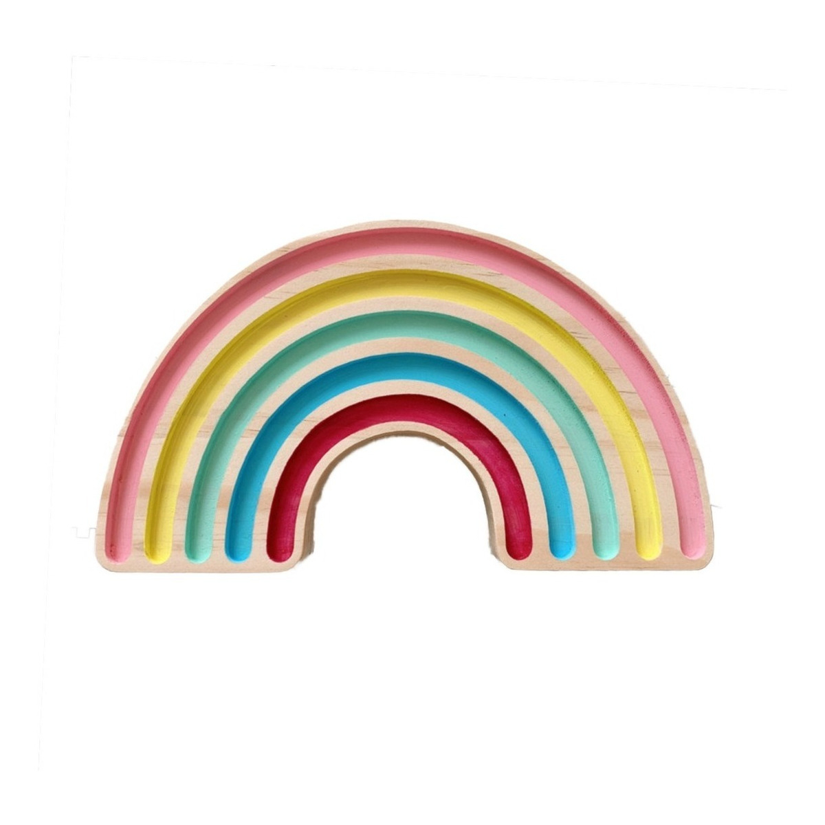 Adorno Arcoiris De Madera Para Cuarto Infantil Boho - Imagen 8