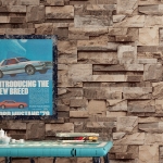 Papel Adhesivo Beige Empapelar Paredes Simil Ladrillo 122 Cm - Imagen 2