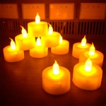 Mini Vela Luz Set De 12 C/pila Souvenir Fiestas Eventos Deco - Imagen 4
