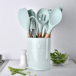 Juego 11 Piezas Utensilios Silicona + Soporte Cocina - Imagen 4