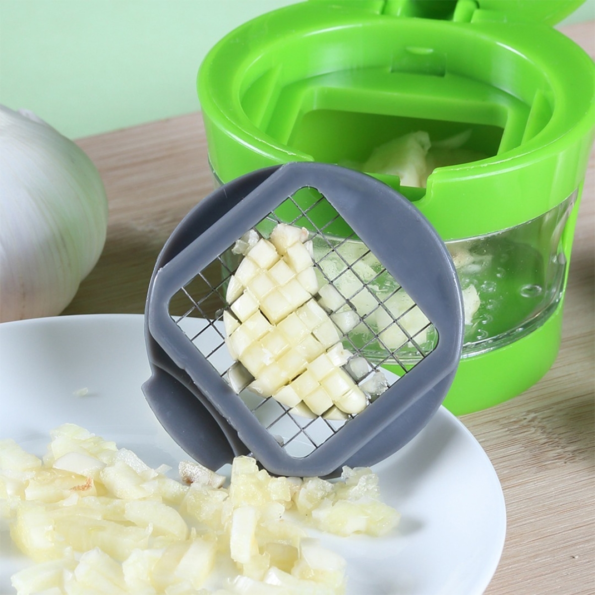 Triturador De Ajo Prensa Acero Inoxidable Y Plastico Cocina - Imagen 5