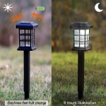 Set X 2 Luz Led Farol Farolito Solar C/estaca Decoracion - Imagen 5