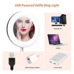 Espejo Con Luz Led Selfie + Soporte Celular Foto Maquillaje - Imagen 5