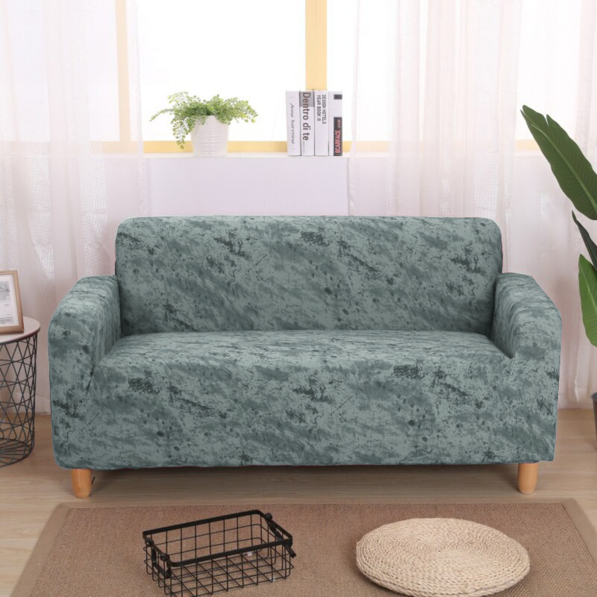 Funda Cubre Protector Sillon Sofa 4 Cuerpo Diseño Terciopelo - Imagen 10