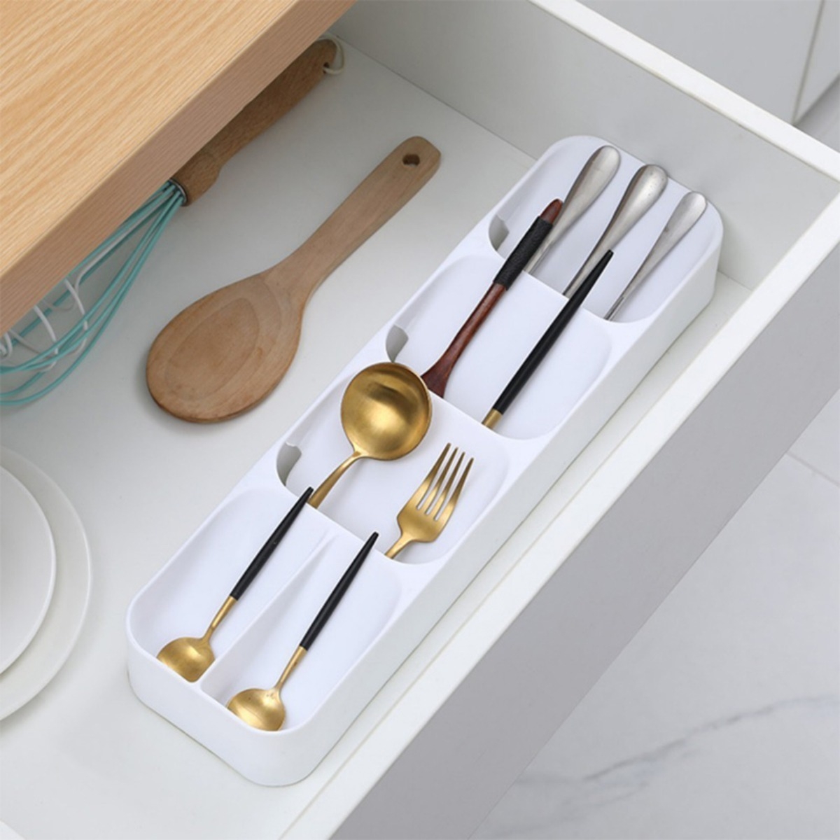 Organizador Cubiertos Cubiertero Para Cajon Cocina Excelente - Imagen 1
