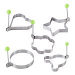 Set X5 Moldes De Metal Para Huevo Hamburguesas - Divertidos