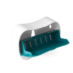 Jabonera Con Tapa Vertical Organizador Baño Ducha Tocador - Imagen 2