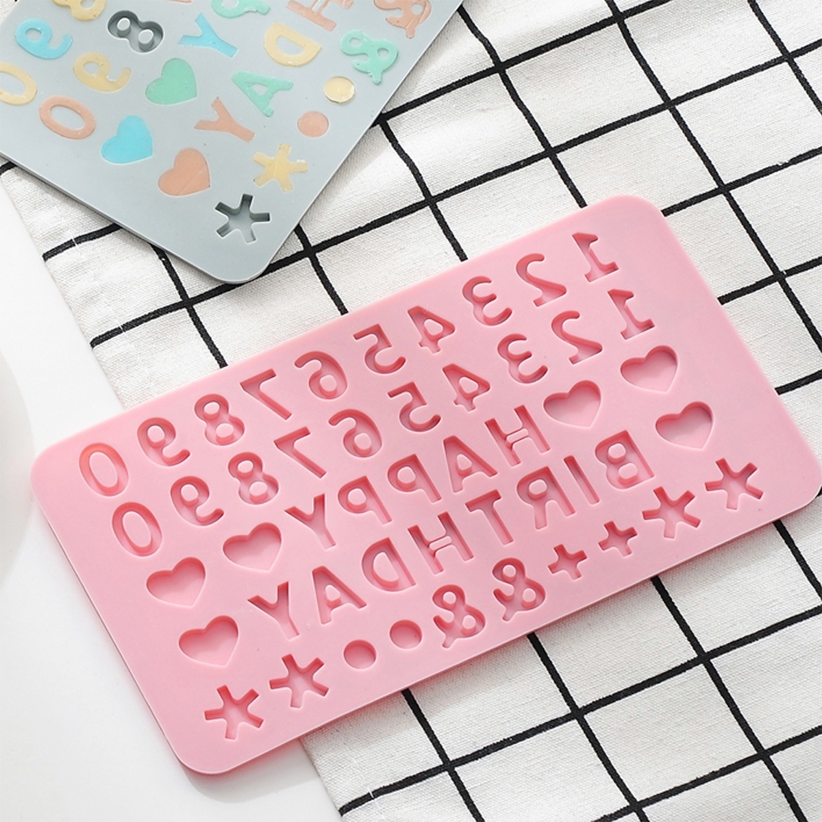 Molde De Silicona Numeros + Happy Birthday Decoracion Tortas - Imagen 15