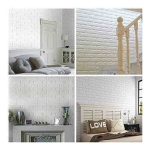 Revestimientos Adhesivo Panel 3d Simil Ladrillo Blanco - Imagen 5