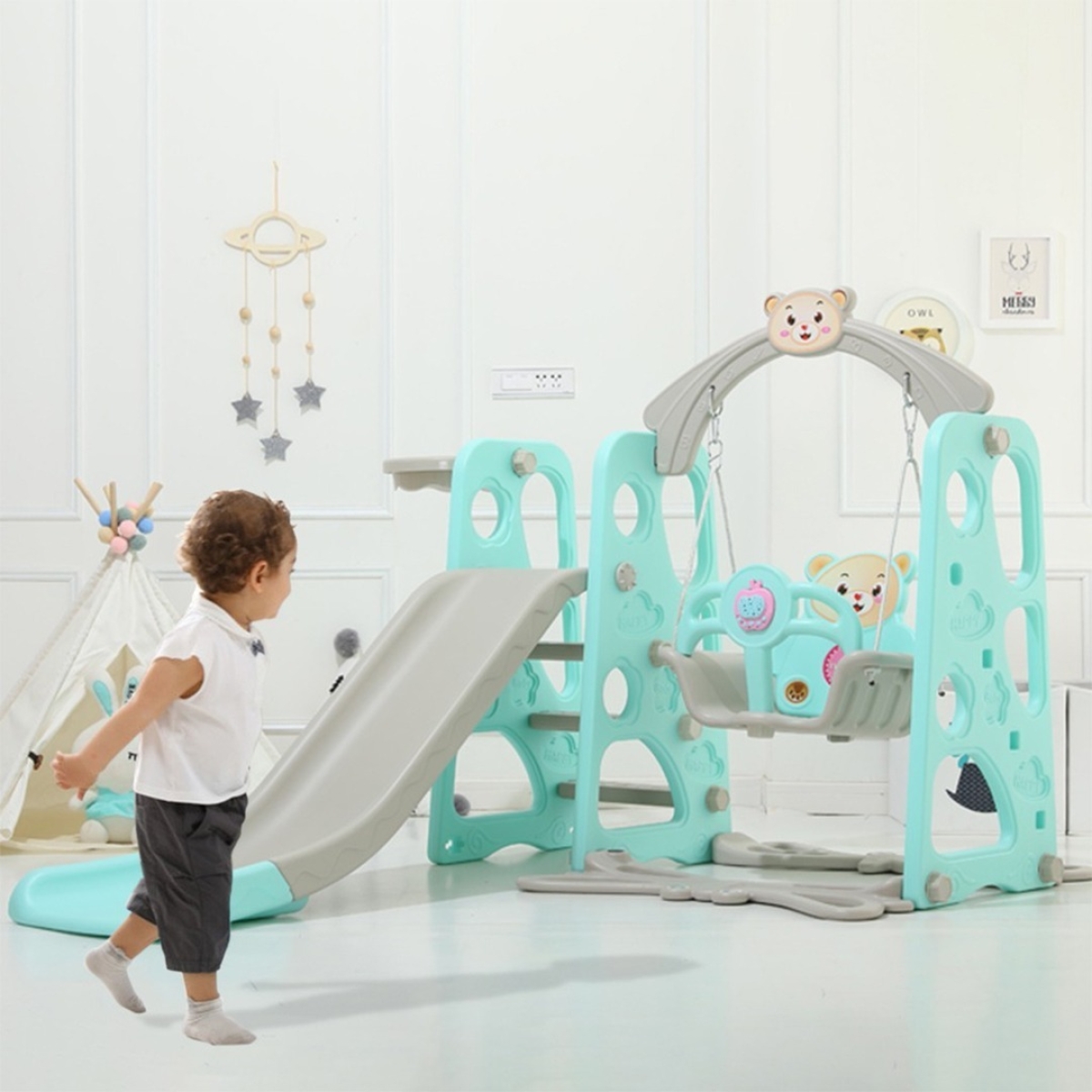 Tobogan + Hamaca + Aro De Basket - Juegos Infantiles - Niños - Imagen 5