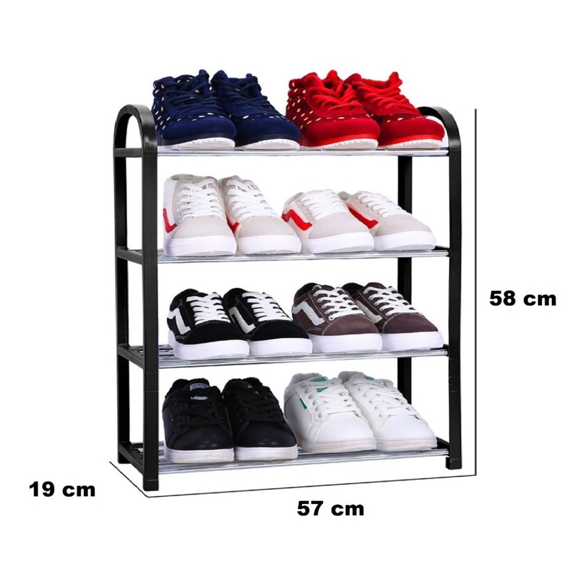 Zapatera Estante Organizador Plegable Para Zapatos 4 Niveles - Imagen 2