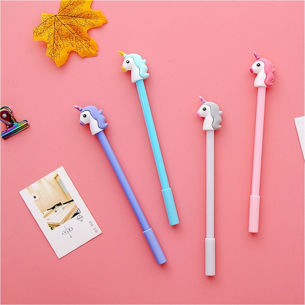 Lapicera Boligrafo Divertida Escolar Liceal Kawaii Unicornio - Imagen 3