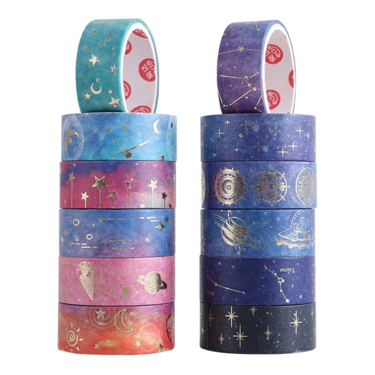 Set X12 Cinta Adhesiva Decorativa De Papel Washi Tape Deco - Imagen 2