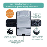 Cambiador Portatil Bebe Plegable Impermeable Porta Toallitas - Imagen 3