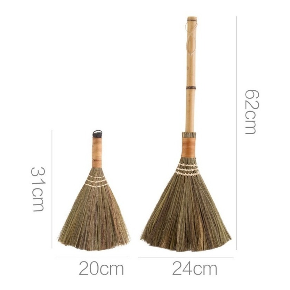 Escoba Cepillo De Paja Suave Limpieza Barrido - 60cm - Imagen 4