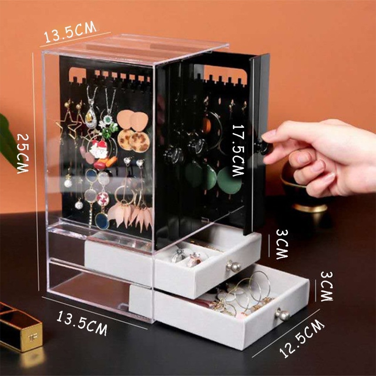 Organizador Exhibidor De Joyas Joyero Diseño Acrilico Cajón - Imagen 11