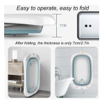 Bañito Bebé Plegable Oval Alta Calidad Baño C/termómetro - Imagen 5