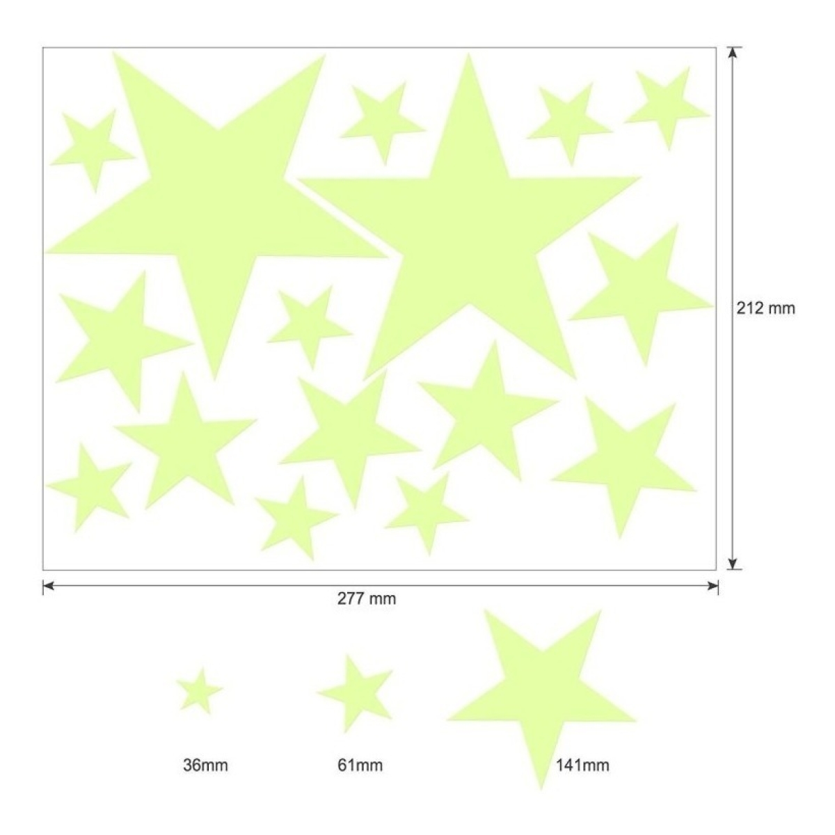 Set Vinilos Luna Y Estrellas Pegatinas Brillantes Decorativa - Imagen 3