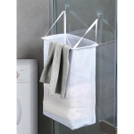 Cesto Tela Ropa Sucia Para Colgar Pared Baño - Imagen 2
