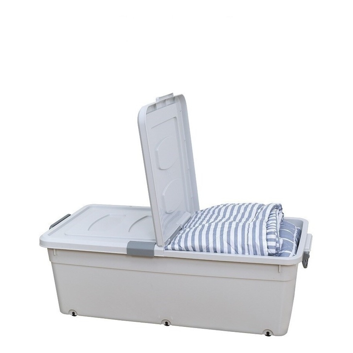 Caja Organizadora De Ropa Doble Tapa Y Ruedas Grande - Imagen 12