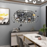 Reloj De Pared Mapamundi 3d Decorativo Luz Led - Imagen 3