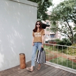 Bolsa Bolso De Playa Compras A Rayas En Lona - Iluminaras - Imagen 17