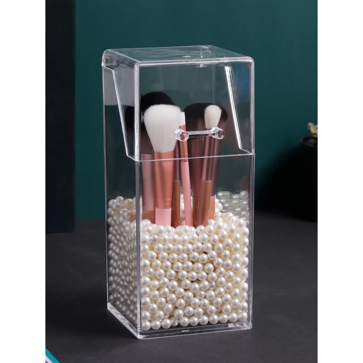 Organizador De Acrilico Para Brochas Soporte Cosmeticos - Imagen 3