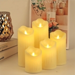 Vela Led Grande Imitación Llama Decoración A Pila 20 Cm - Imagen 6