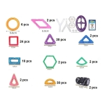 Juego Construcción Bloques Magnéticos 114 Piezas Educativo - Imagen 3