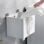 Cesto Ropa Sucia Plegable Para Colgar Pared Baño Caja Chico - Imagen 6