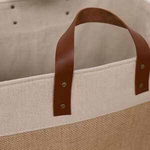 Cesto Para Ropa Sucia Gran Capacidad Yute+pu Plegable, foto 11
