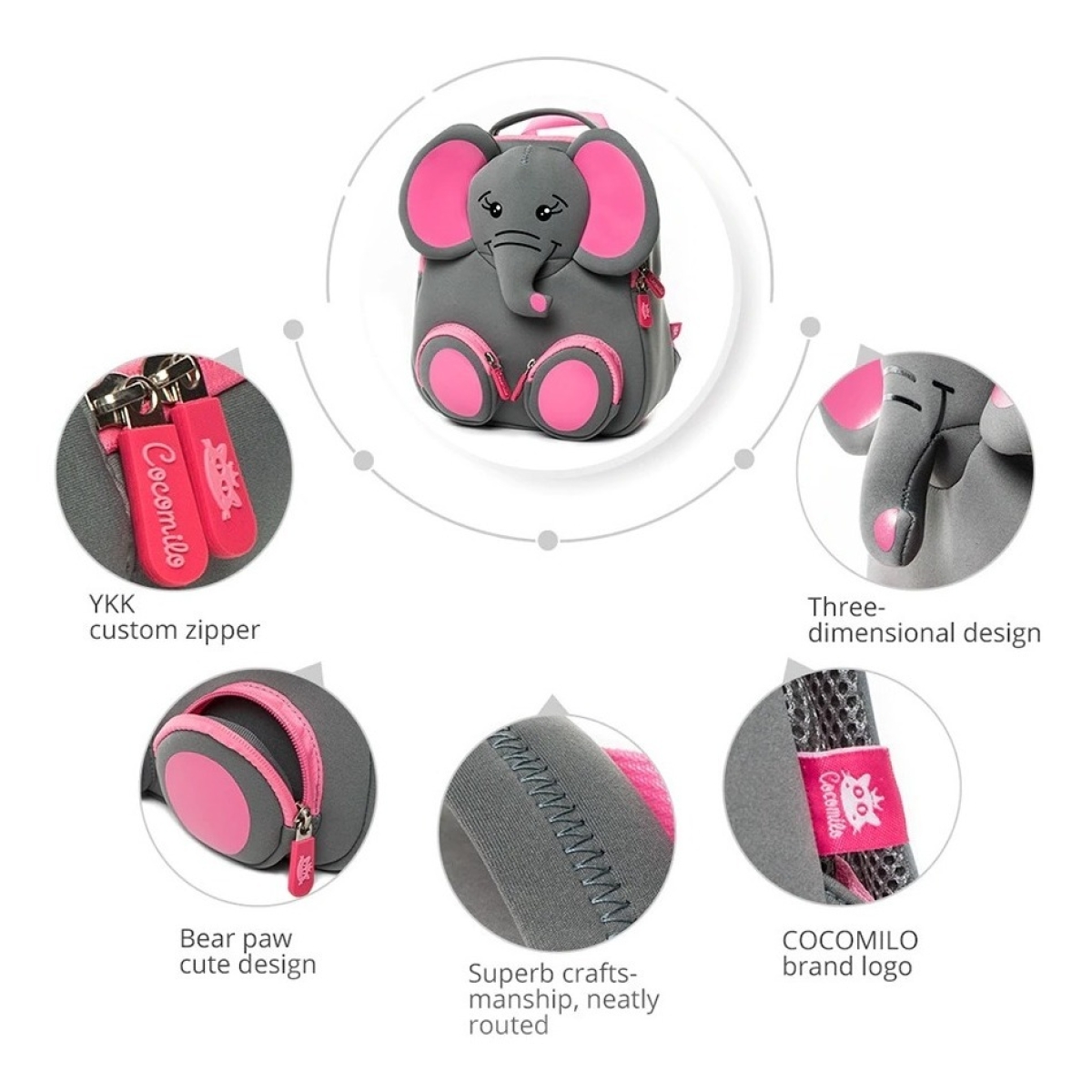 Mochila Animales 3d Para Seguridad Infantil E Impermeable - Imagen 17