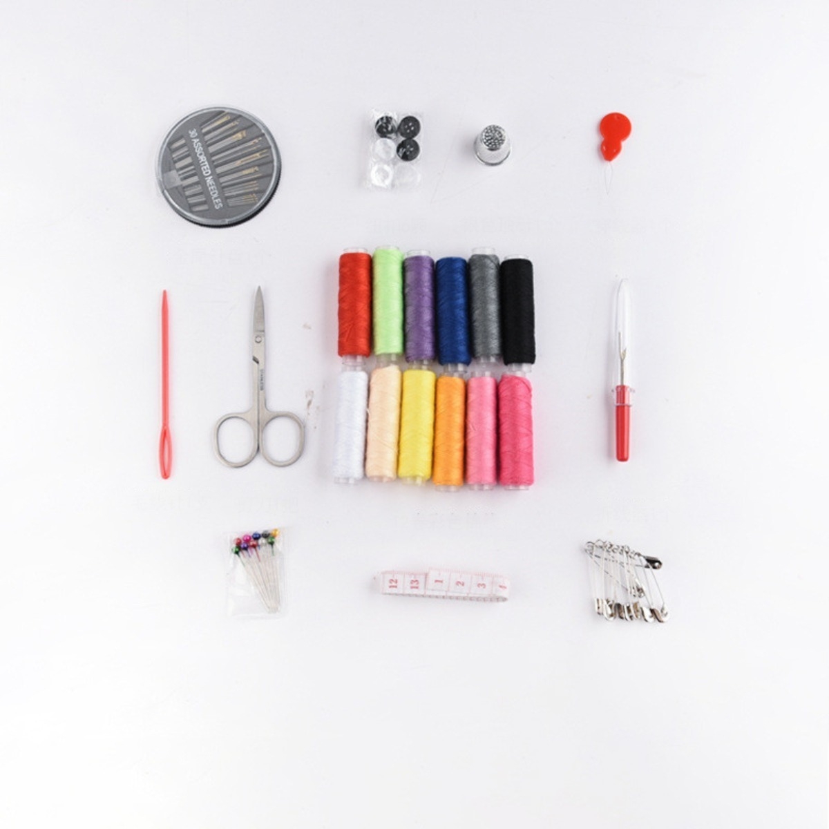 Set De Costura Completo Costurero + 12 Rollos Total 72 Pzas - Imagen 3