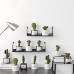 Planta Artificial Cactus Decorativo Con Maceta Metálica - Imagen 7