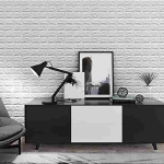 Revestimientos Adhesivo Panel 3d Simil Ladrillo Blanco - Imagen 4