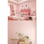 Papel Empapelar Adhesivo Luminoso Brillante Infantil Rosado - Imagen 5