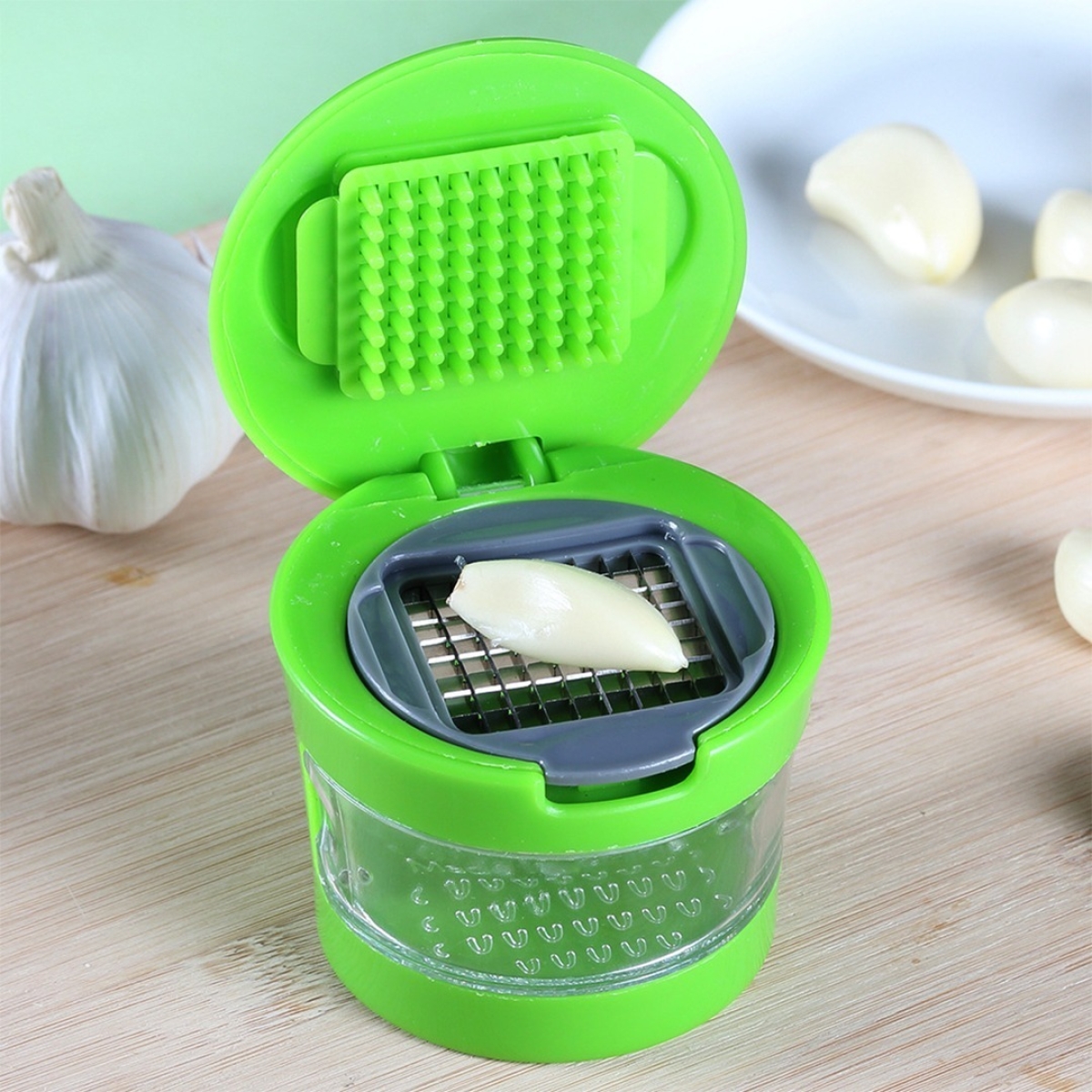 Triturador De Ajo Prensa Acero Inoxidable Y Plastico Cocina - Imagen 4