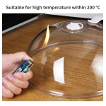 Cubierta Transparente Anti Salpicadura Tapa Para Microondas - Imagen 3