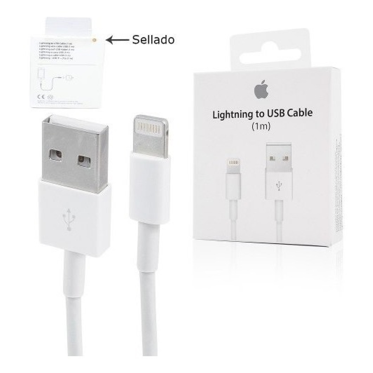 Cargador Cable iPhone 5 6 7 8 Se iPad Usb Original Garantía - Imagen 1