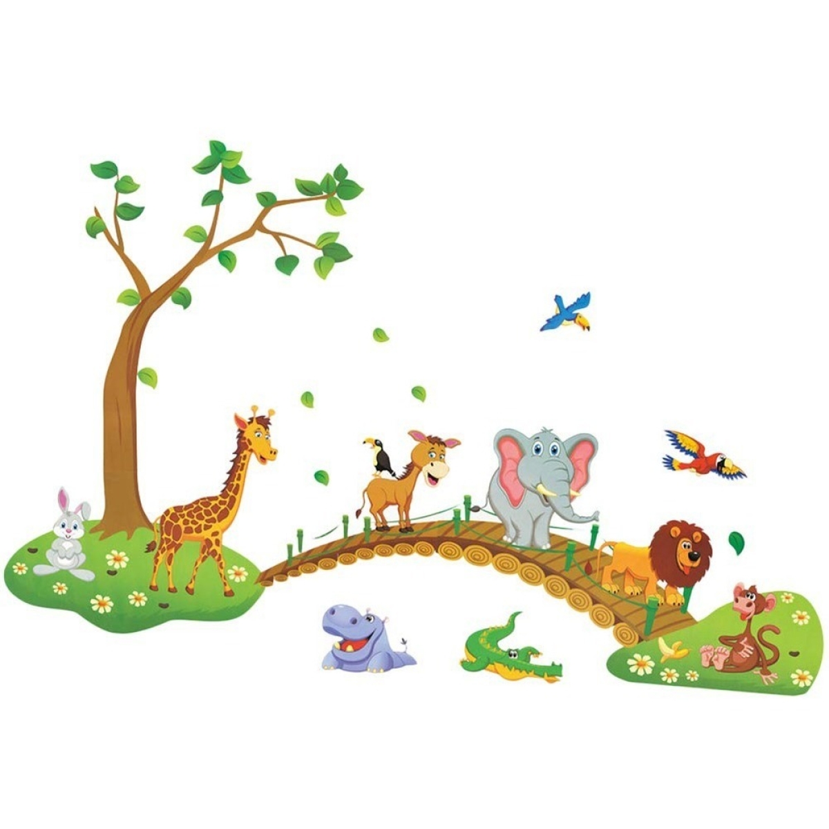 Vinilo Decorativo De Pared Jungla 3d Adhesivos Sticker - Imagen 1