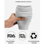 Vaso De Silicona Plegable Con Tapa De Viaje 550ml - Imagen 3