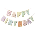 Guirnalda De Cumpleaños Happy Birthaday Letras Gruesas