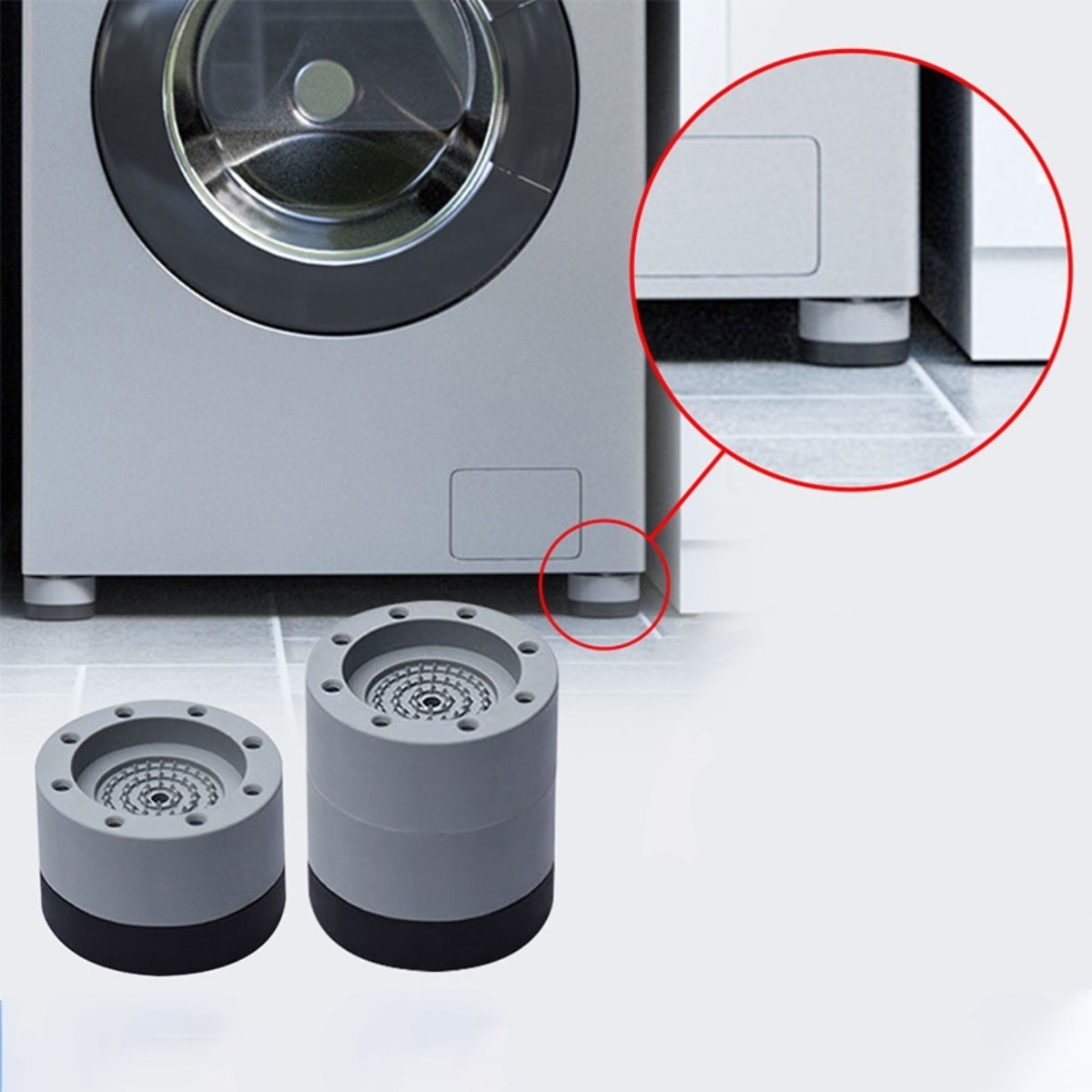 Soporte Base Lavarropa Heladera Mueble Antideslizante X4 - Imagen 4