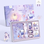 Set Cuaderno Diario Intimo + Stickers Reglas Cintas Y Más - Imagen 8