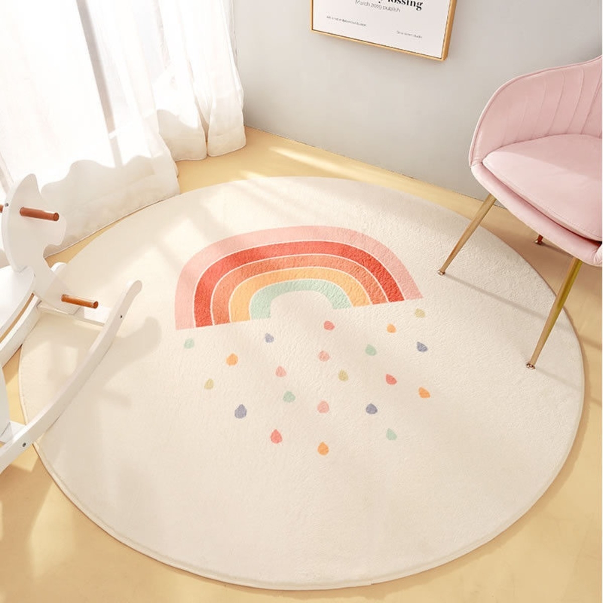 Alfombra Infantil Estilo Nordico Circular 60cm - Iluminaras - Imagen 5