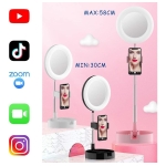 Espejo Con Luz Led Selfie + Soporte Celular Foto Maquillaje - Imagen 4