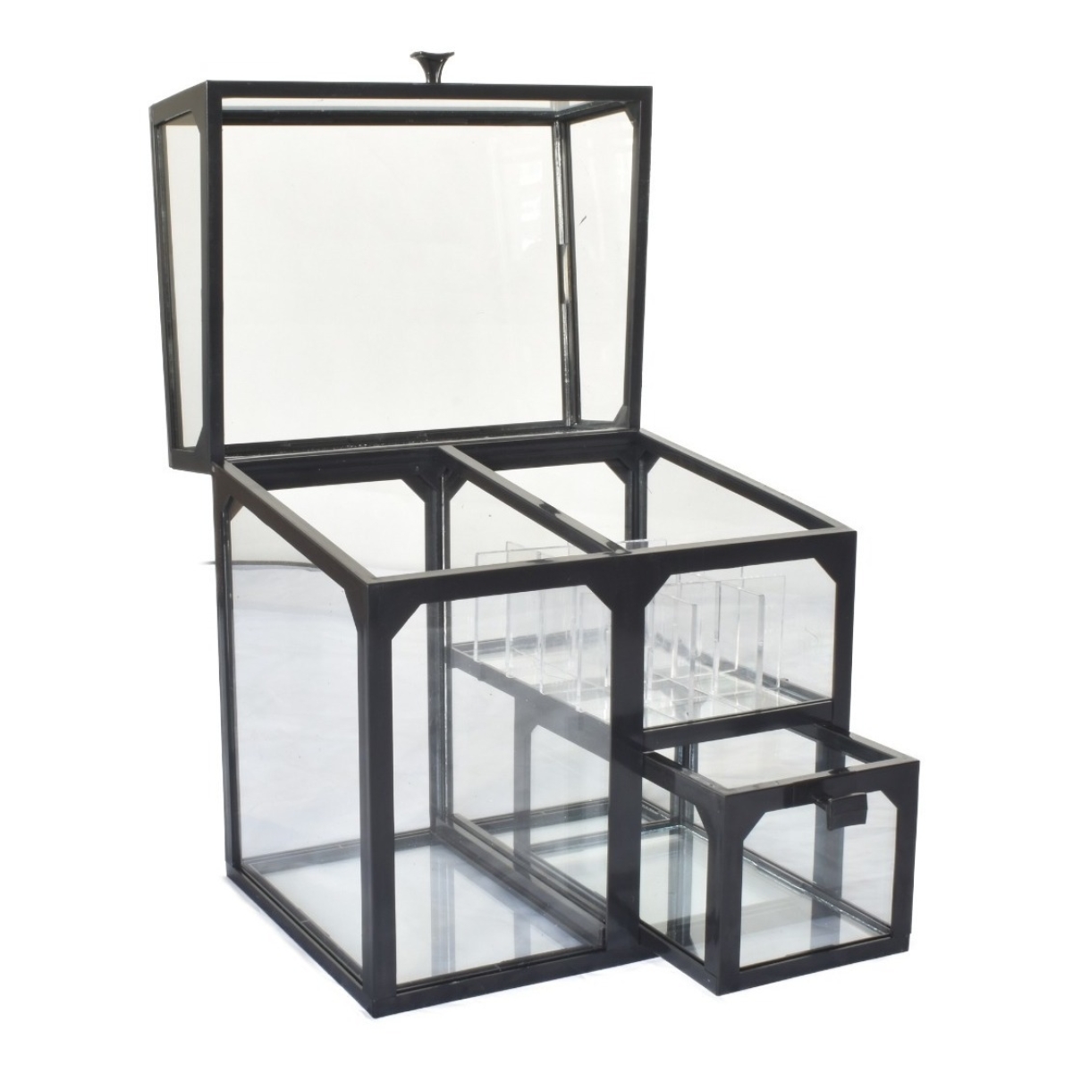 Caja Organizador De Cosméticos Con Divisiones Y Cajón - Imagen 1