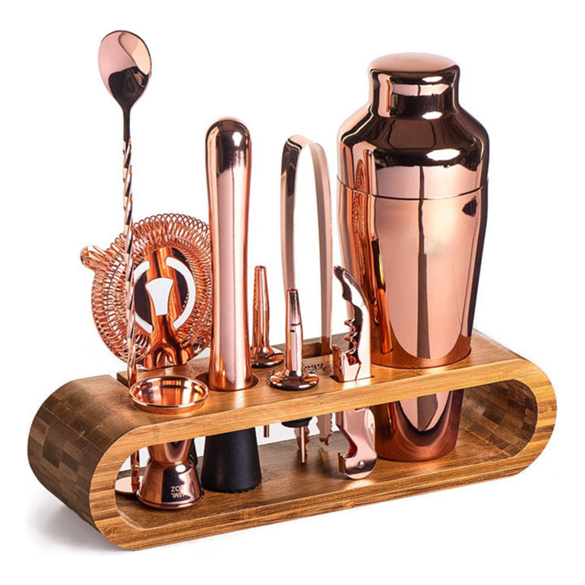 Set 9 Piezas Juego Cocteleria Barman Acero Inoxidable Rose - Imagen 1