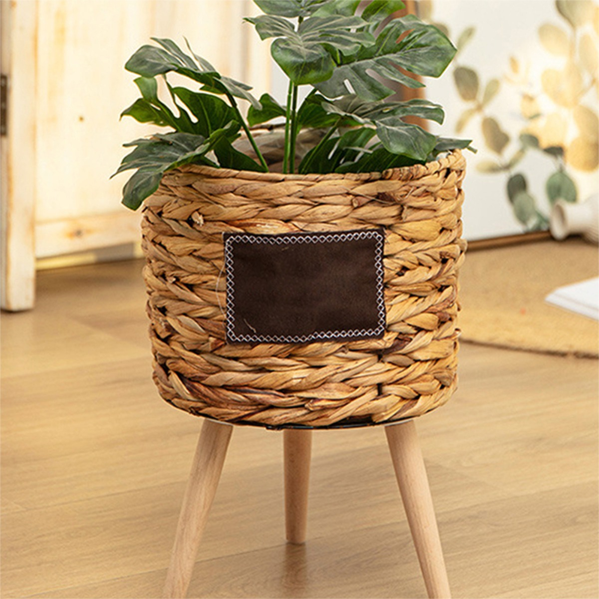 Porta Macetas Deco Estilo Boho Fabricado Mimbre - Chico - Imagen 7
