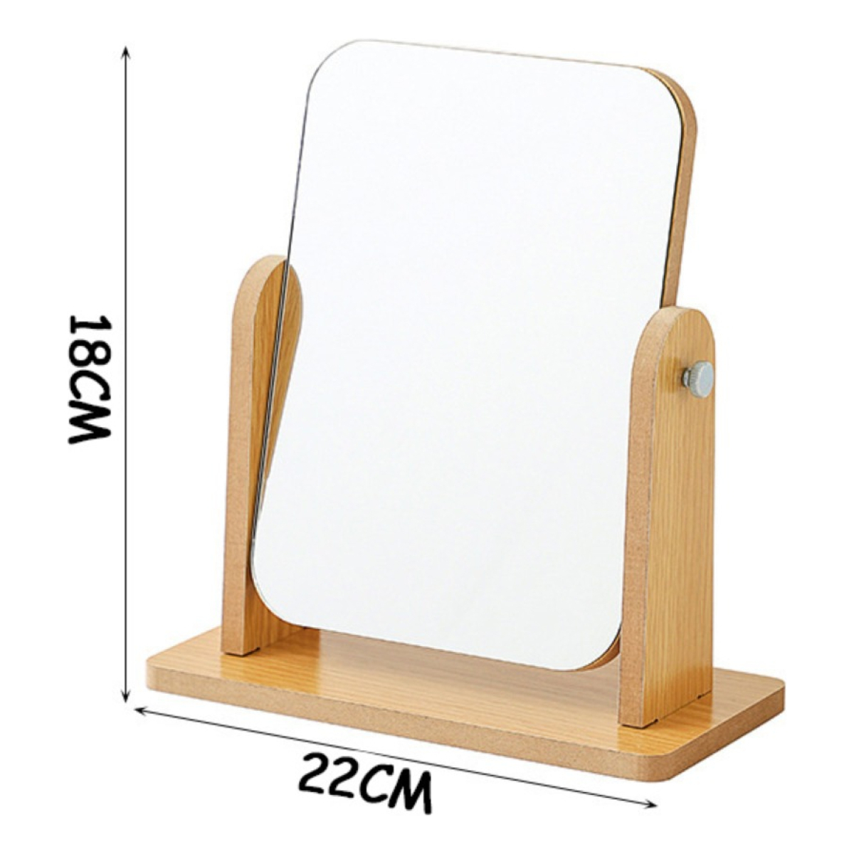 Espejo Tocador Mesa Bambu Estilo Minimalisita 22cm X 18cm - Imagen 3